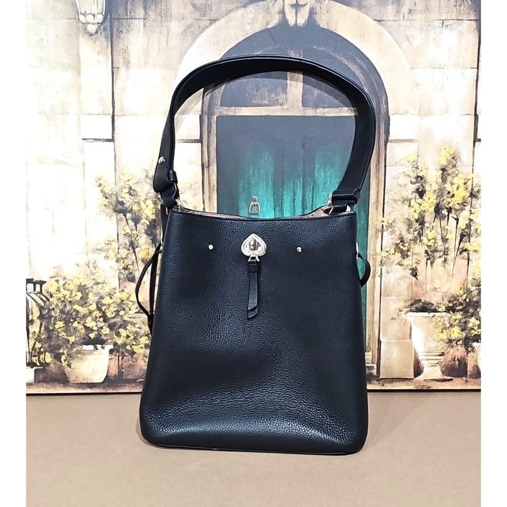 KATE SPADE MARTI BLACK BUCKET BAG‎ -LARGE